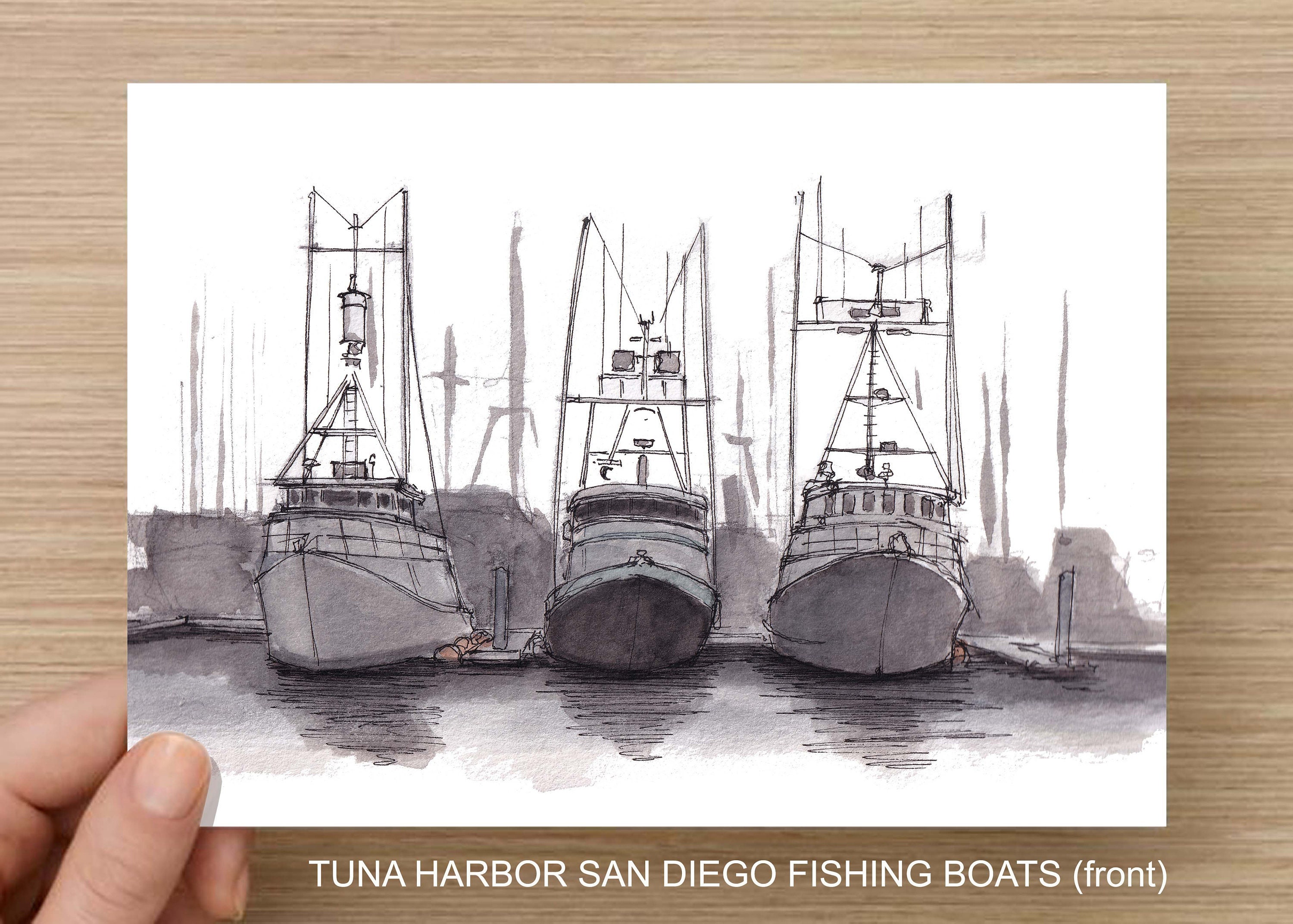 COMMERCIAL FISHING BOATS Tuna Harbor, San Diego, California, Ocean
