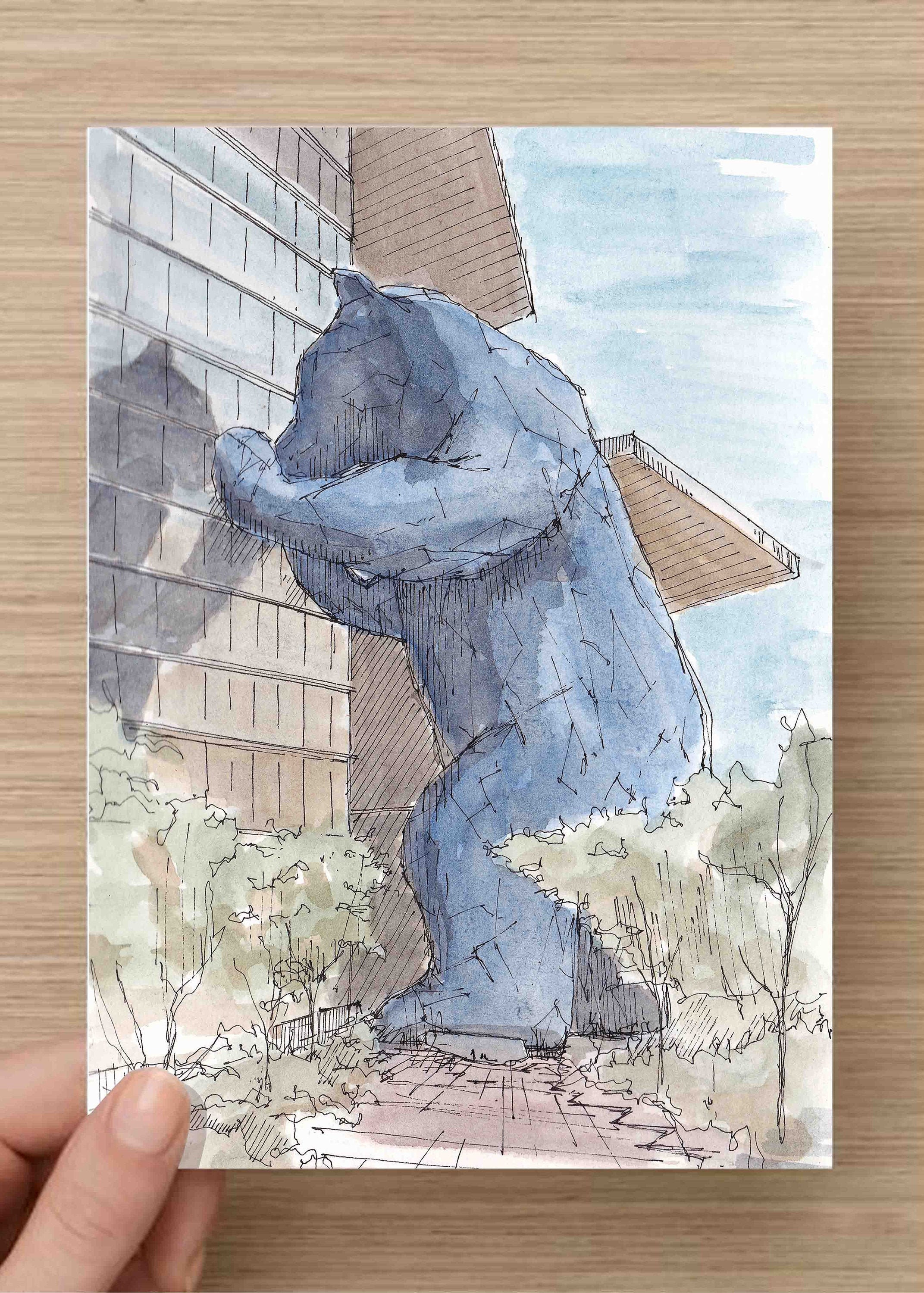 Blue Bear Sticker – Denver Apparel Company