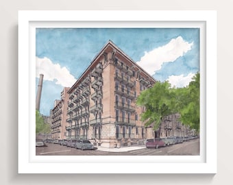 Cherokee Building, New York City | Printable Wall Art | Architectural Illustration