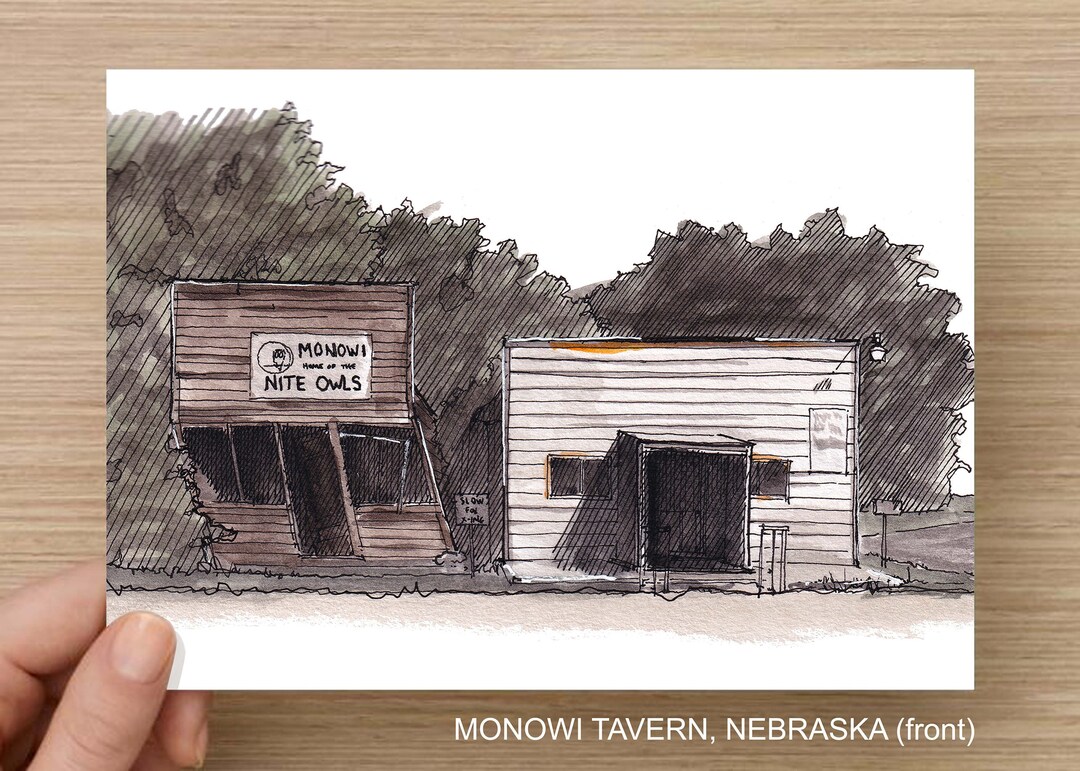 MONOWI NEBRASKA Smallest Town in America Tavern Bar Etsy