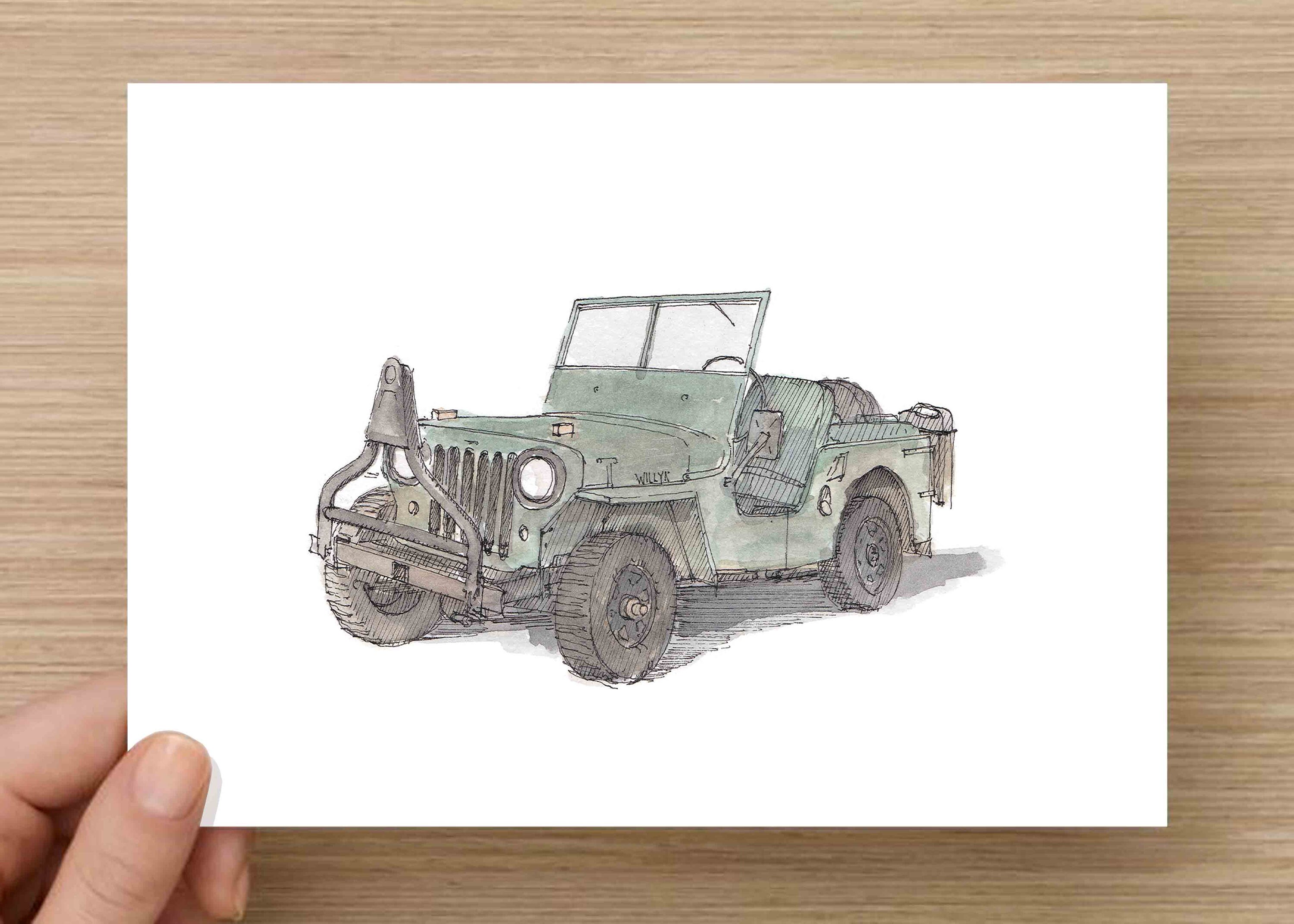 Willys Jeep Drawing