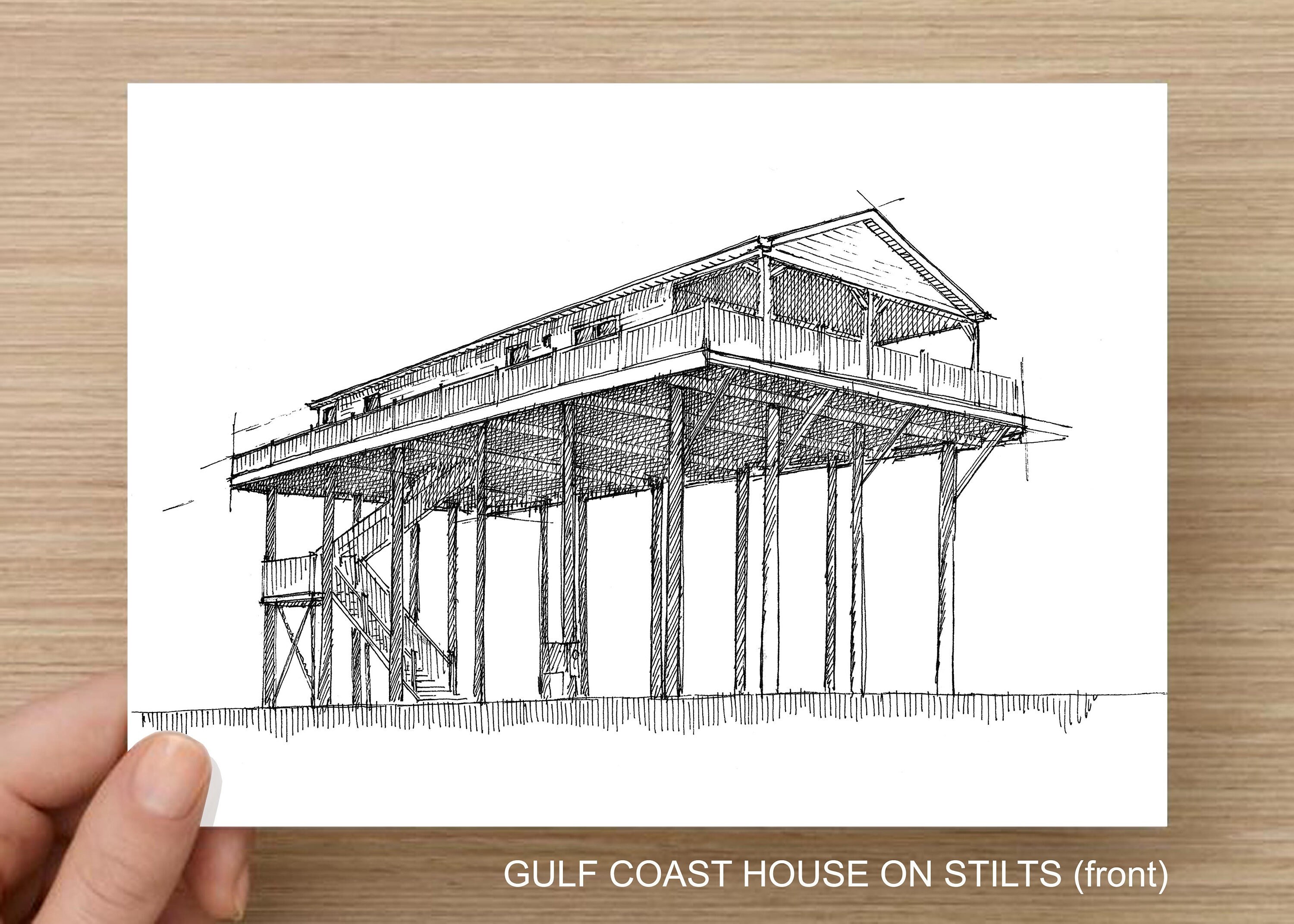 High Classic Stilt Houses Stock Illustration 1523861447 | Shutterstock