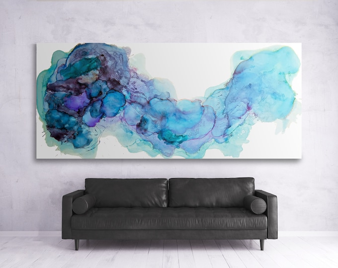 CUSTOM ABSTRACT ART - Unique large scale art made for your unique space