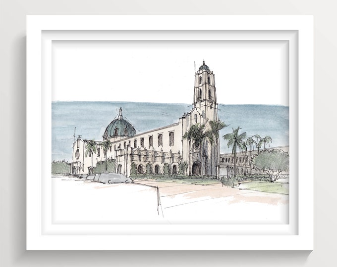 UNIVERSITY of SAN DIEGO - Architecture, California, Spanish Renaissance, Steeple, Tower, College, Campus, Quad, Masterplan, Drawn There