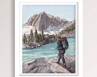 PINE TREE & ROCKS - Big Bear Lake, California, Sketch, Nature, Plein Air, Drawing, Pen and Ink, Sketchbook, Art, Print, Drawn There