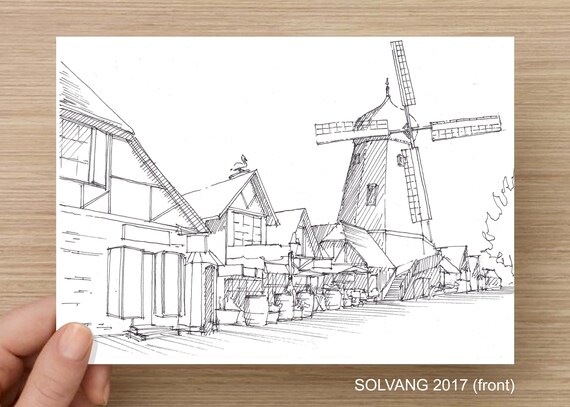 SOLVANG WINDMILL - Wine Country, Southern California, Danish