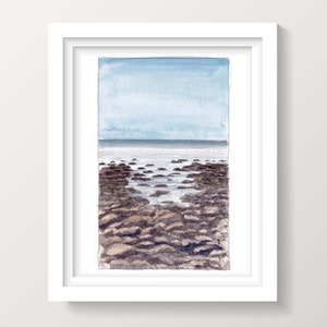 ROCKY TIDE POOLS - Ventura, Kalifornien, Strand, Ozean, Plein Air Landschaft Aquarell Malerei Art Print, dort gezeichnet