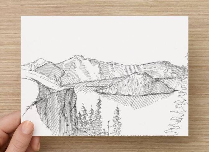 Crater Lake National Park Oregon Wizard Island Volcano Etsy