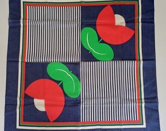 Pañuelo de algodón con diseño floral retro y atrevido / años 60-70 / pañuelo / estilo festival