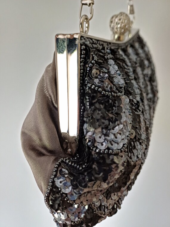 Art Deco style beaded evening bag by Farfalla Lon… - image 4