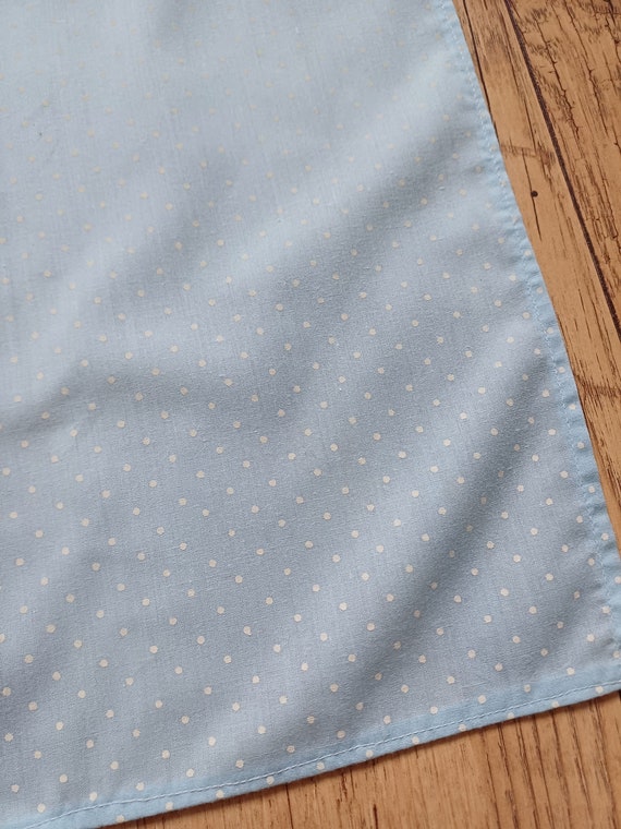 Baby blue & white polka dot headscarf  | spotty b… - image 3