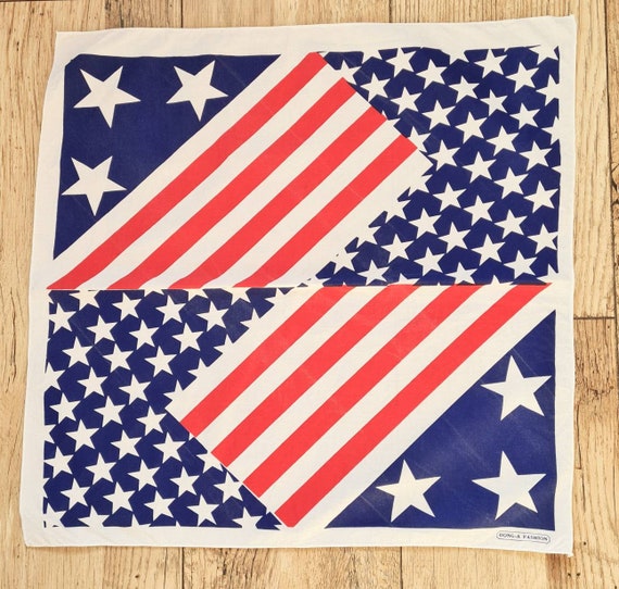 Vintage stars and stripes cotton bandana | wrist w