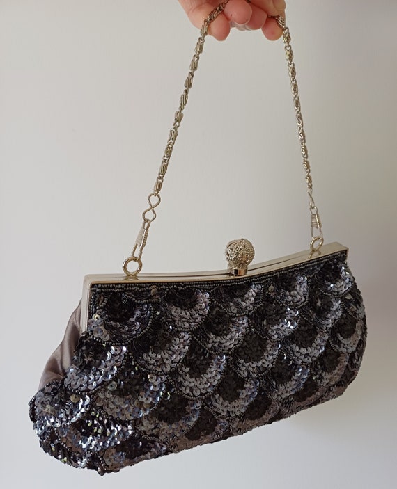 Art Deco style beaded evening bag by Farfalla Lon… - image 3