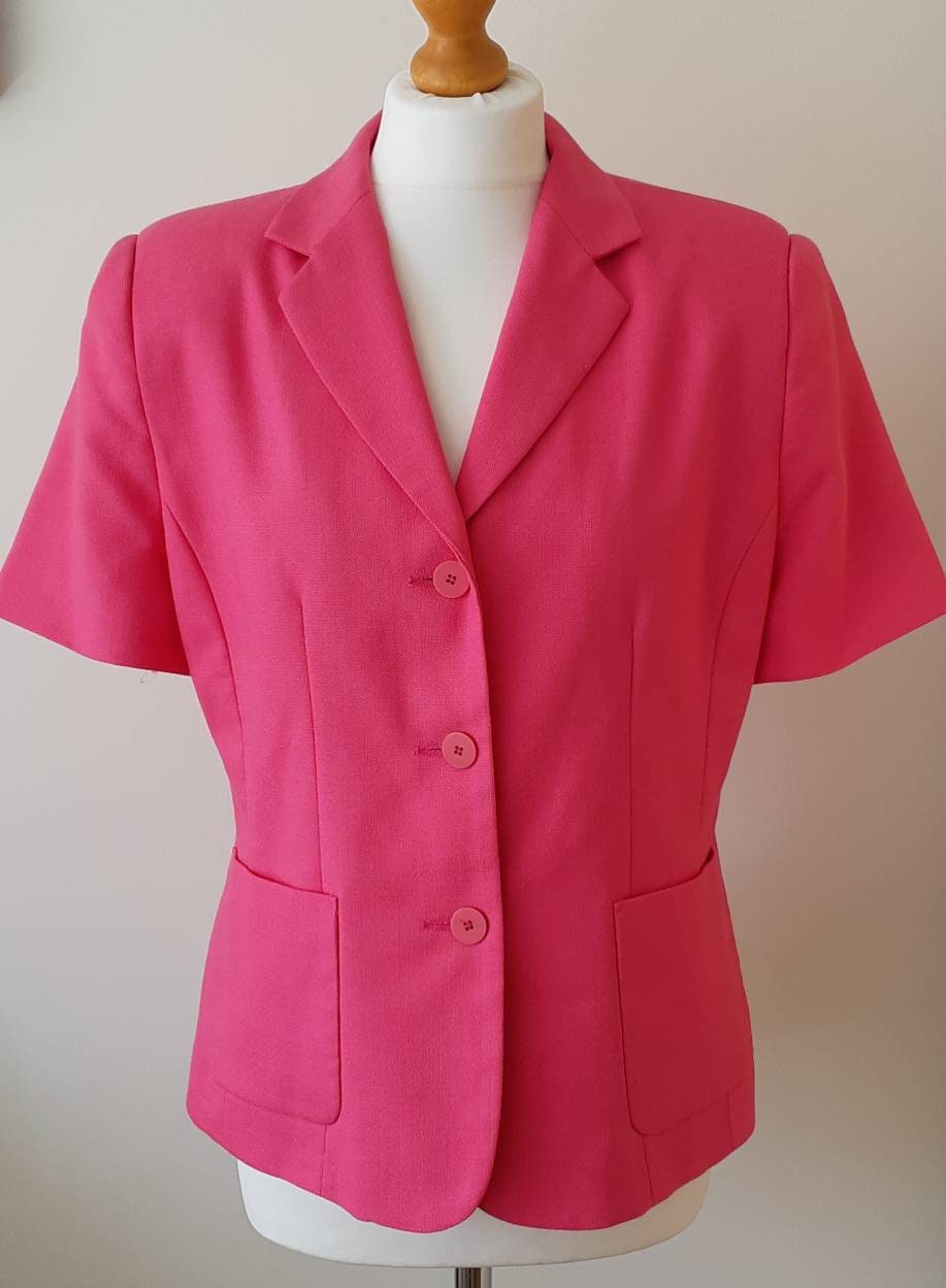pink fitted jacket