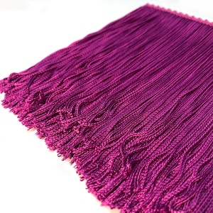 Fringe | Magenta Chainette Cut Fringe | Trim for Dancewear, Performance Competition Costume , Dance, Home Decor | Silky Rayon Made in USA