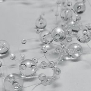 Clear Pearl Garland For Decorating Wedding Reception Table Centerpiece Decor Beaded & For Christmas Tree  | 5 Feet Long