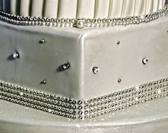 Rhinestone Crystal Banding Wedding Cake Ribbon Decoration | Individual Set Stones & Flexible Mesh Craft Decor  2 , 4 , 6 , 12, 18 or 24 Rows
