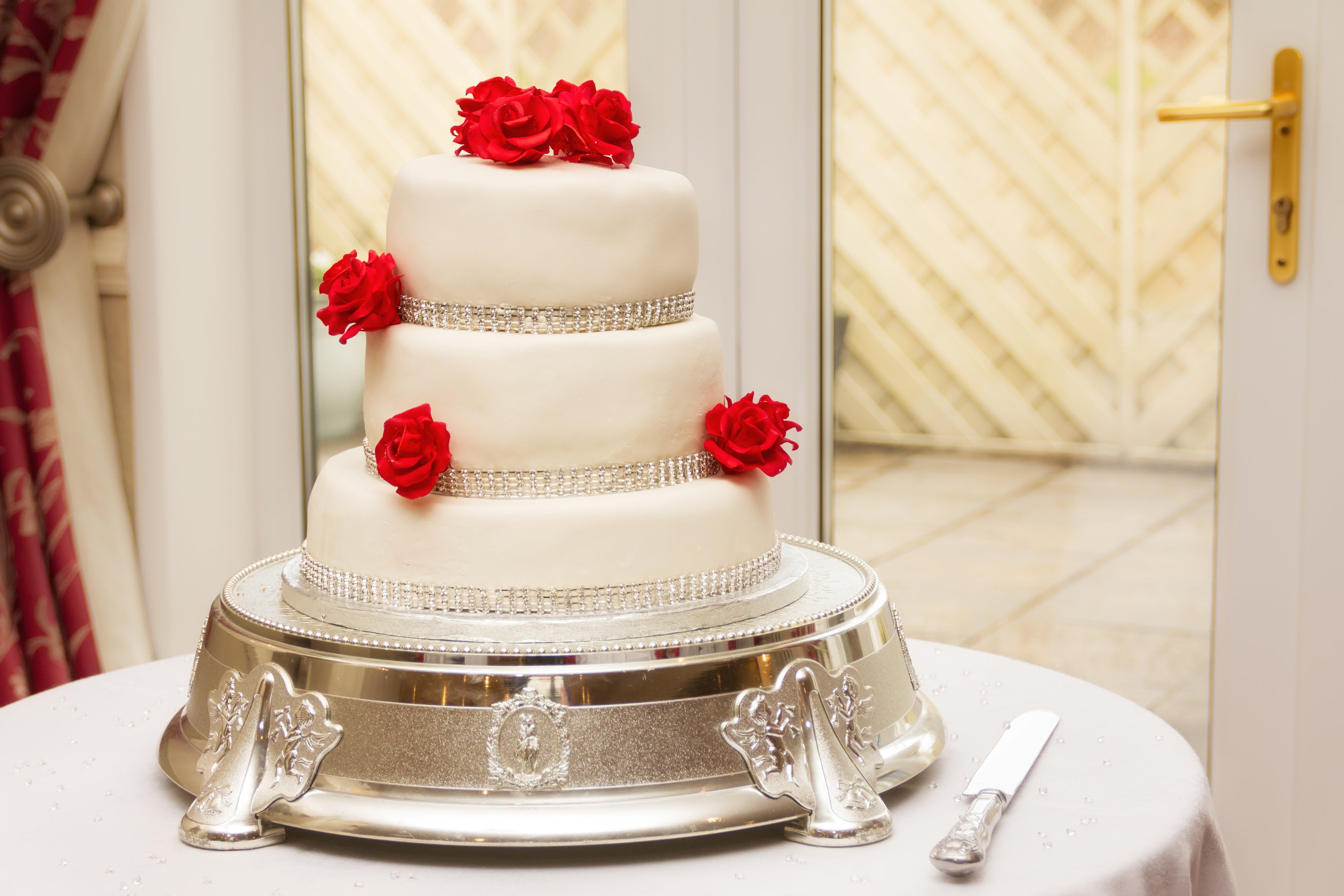 Rhinestone Crystal Banding Wedding Cake Ribbon Decoration