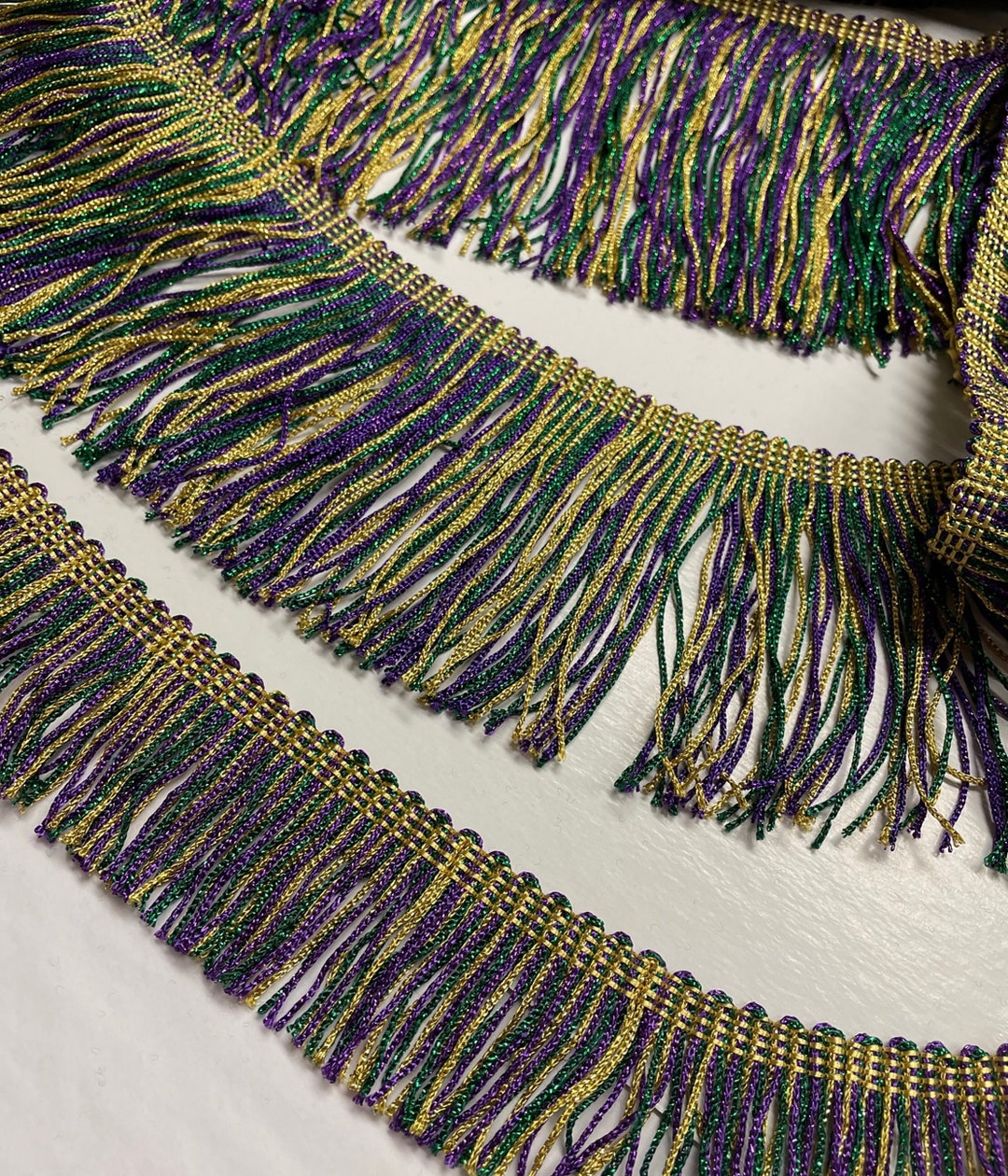 mardi gras fringe poncho