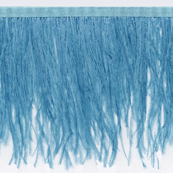 Blue Ostrich Feather Etsy