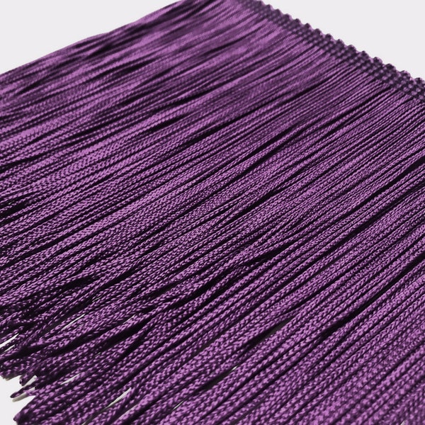 Fringe | Purple Chainette Cut Fringe | Trim for Dancewear, Performance Competition Costume , Dance, Home Decor | Silky Rayon Made in USA