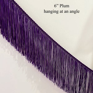 24 Fringe Long Chainette Hangs Loose at Bottom Trim for Dancewear, Performance Competition Dance, Home Decor Silky Rayon Made in USA image 3