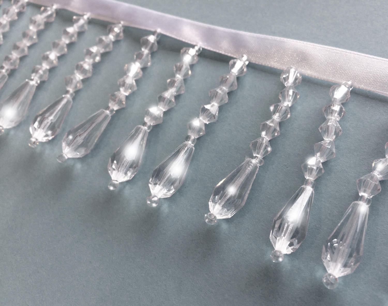 Decor Beaded Fringe Trim in Clear. Stunning Home Etsy