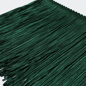 Fringe | Hunter Chainette Cut Fringe | Dark Forest Green Dancewear Trim, Performance Competition Costume , Dance, Home Decor | Made in USA