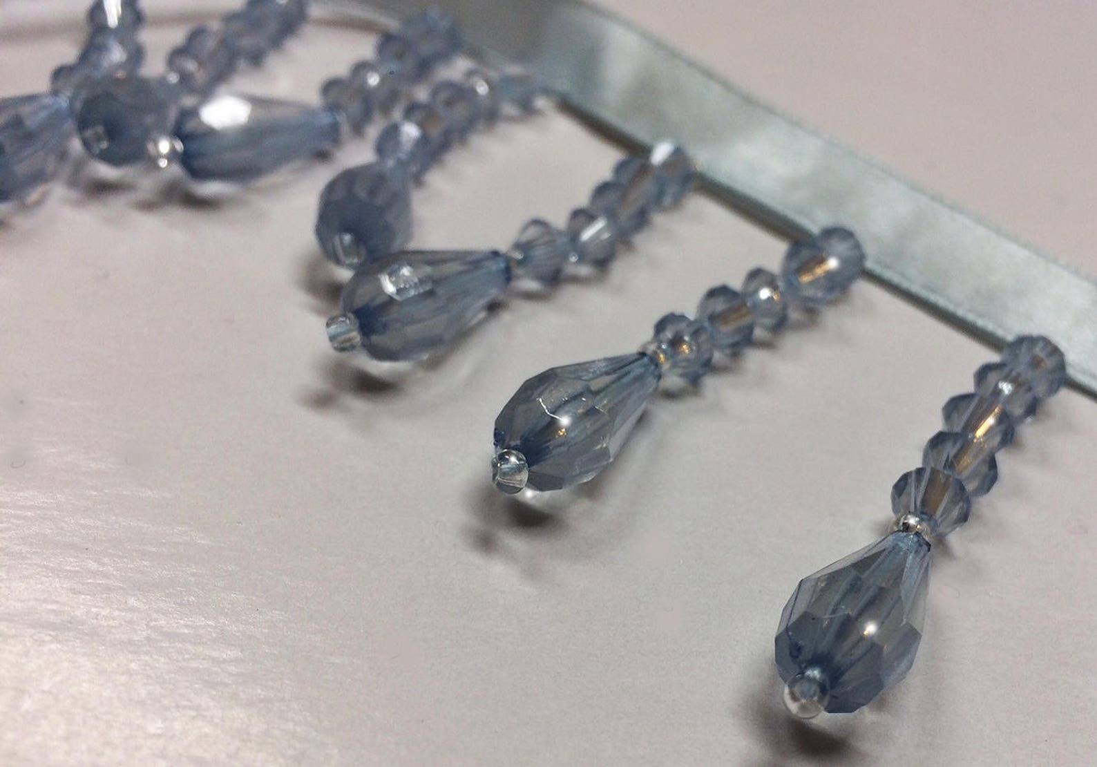 Light Blue Decor Beaded Fringe Trim Stunning Home Decor Etsy