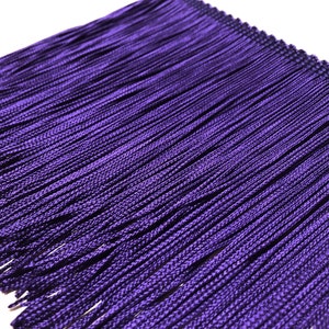 Fringe in Plum | A Rich Purple Chainette Cut Fringe Trim for Dancewear, Performance Competition, Dance Outfit, Home | Silky Rayon USA Made