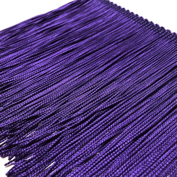 Fringe in Plum | A Rich Purple Chainette Cut Fringe Trim for Dancewear, Performance Competition, Dance Outfit, Home | Silky Rayon USA Made