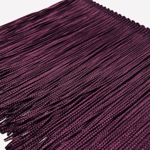 Fringe | Wine Chainette Cut Fringe | Rich Merlot Burgundy Colored Trim Dancewear, Performance Competition Costume , Dance Outfit | USA Made