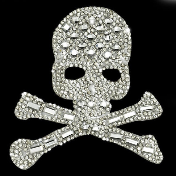 Glass Rhinestone Skull \u0026 Crossbones 
