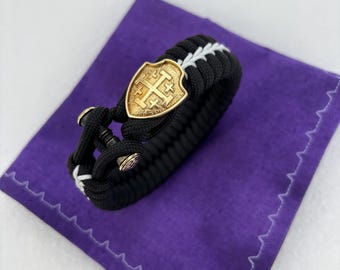 Crusader shield bracelet - fishtail version