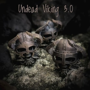 Undead Viking paracord bead