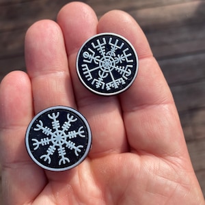 Aegishjalmur and Vegvisir PVC patch with hook back