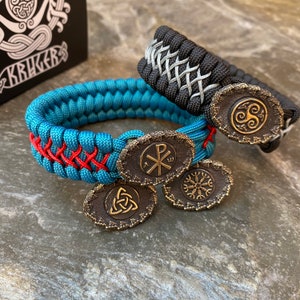 Handmade Bronze Trinity Symbol Bracelet: Celtic, Christogram, Aegishjalmur