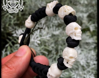 蛇の骨ブレスレット（大）サイズ調整可能、剥製脊椎ジュエリー