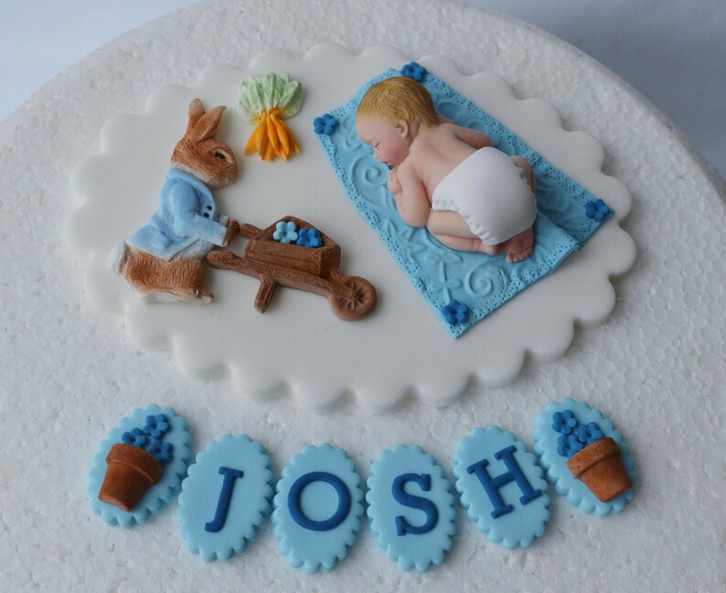 Christening Birthday Baby Girl//Boy Booties shoes Handmade cake decoration topper