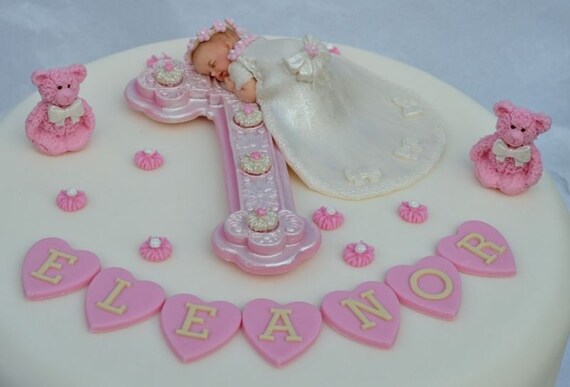 Bebe Comestible Et Topper De Gateau De Bapteme De Croix Etsy