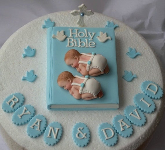 Birth Baby Shower Baptism Cake Topper Edible Party Decoration Personalized  Name