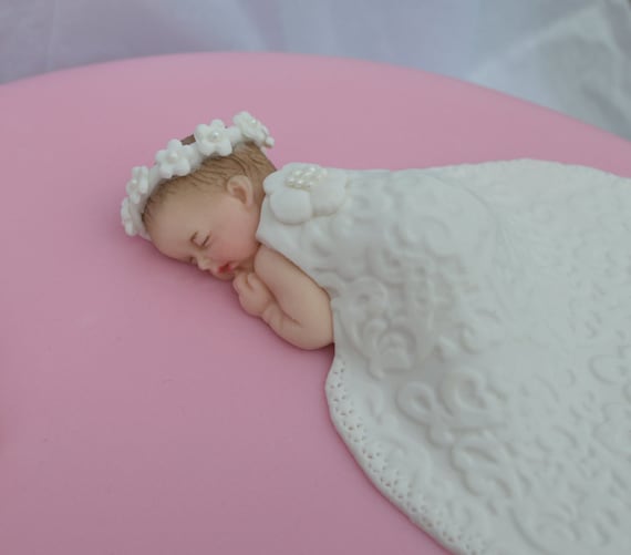 Christening Cake Topper Baby Girl First Birthday 1st Birthday Etsy
