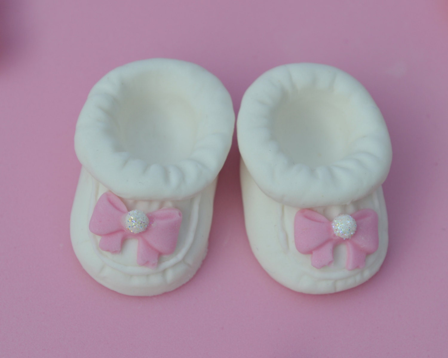 Edible personalised baby booties Christening cake topper . Etsy