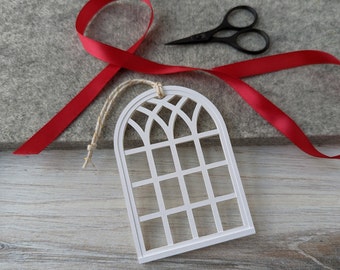 Arched window ornament, art-deco inspired, made of paper