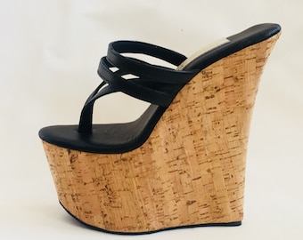wedges mules high heels