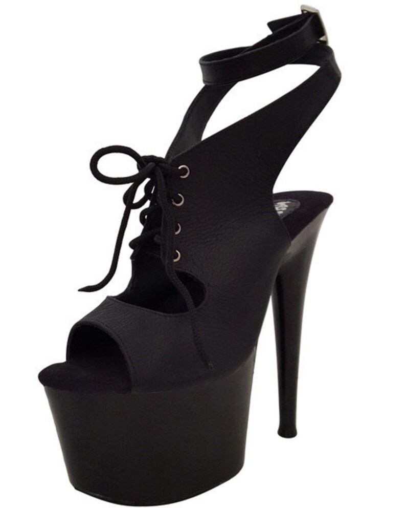 high heel peep toe ankle boots