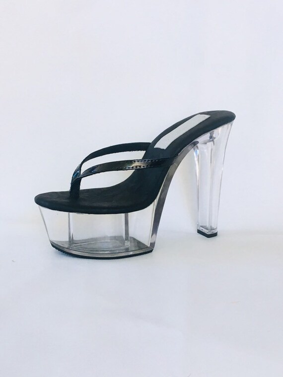 high heel chunky sandals