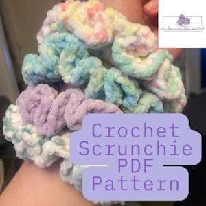 Crochet Scrunchie Pattern PDF | Easy Hair Accessory Tutorial | Beginner-Friendly Digital Download | DIY Handmade Gift Idea