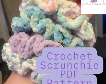 Crochet Scrunchie Pattern PDF | Easy Hair Accessory Tutorial | Beginner-Friendly Digital Download | DIY Handmade Gift Idea