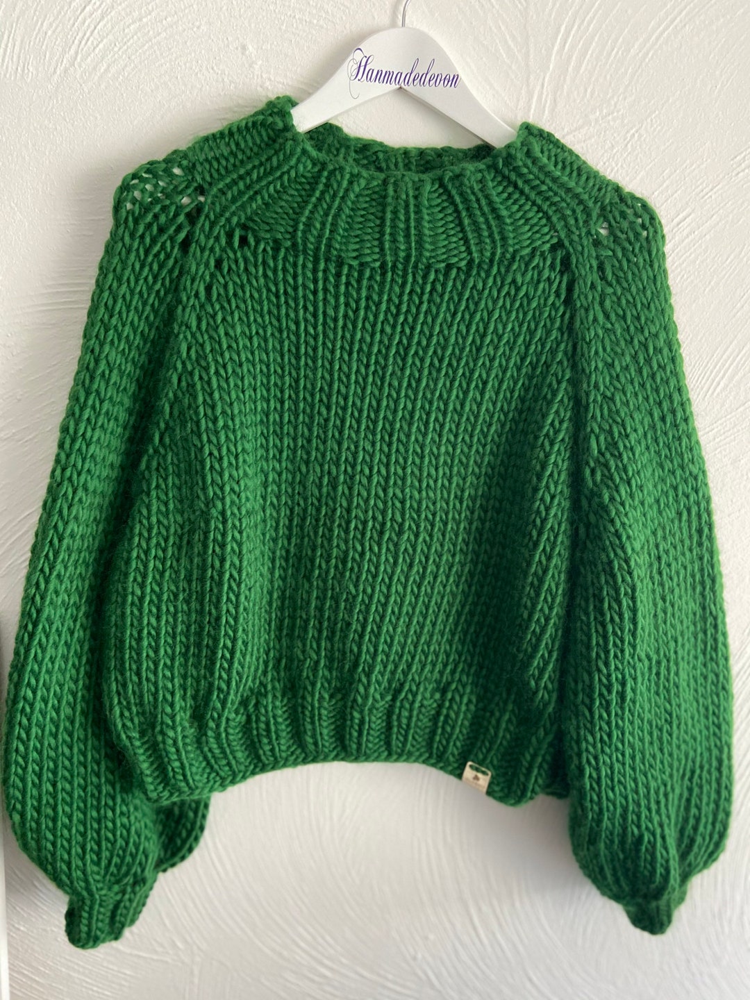 Cosi Crop Jumper Custom Handmade Knitted Chunky Knit - Etsy UK